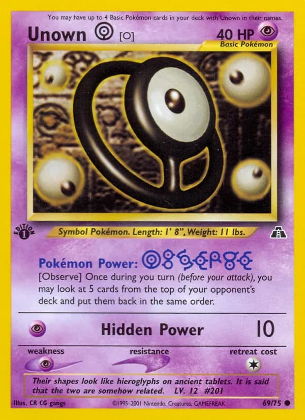 Unown [O] 69/75 [English]