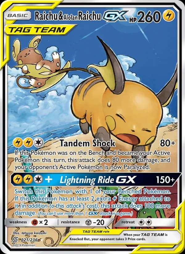 Raichu & Alolan Raichu GX 221/236 [English]