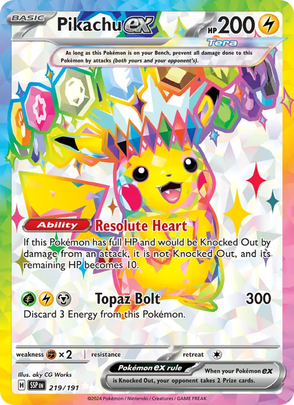 Pikachu ex 219/191 [English]